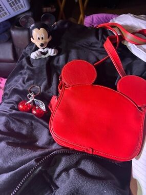 Red Mickey Ear Crossbody Bag